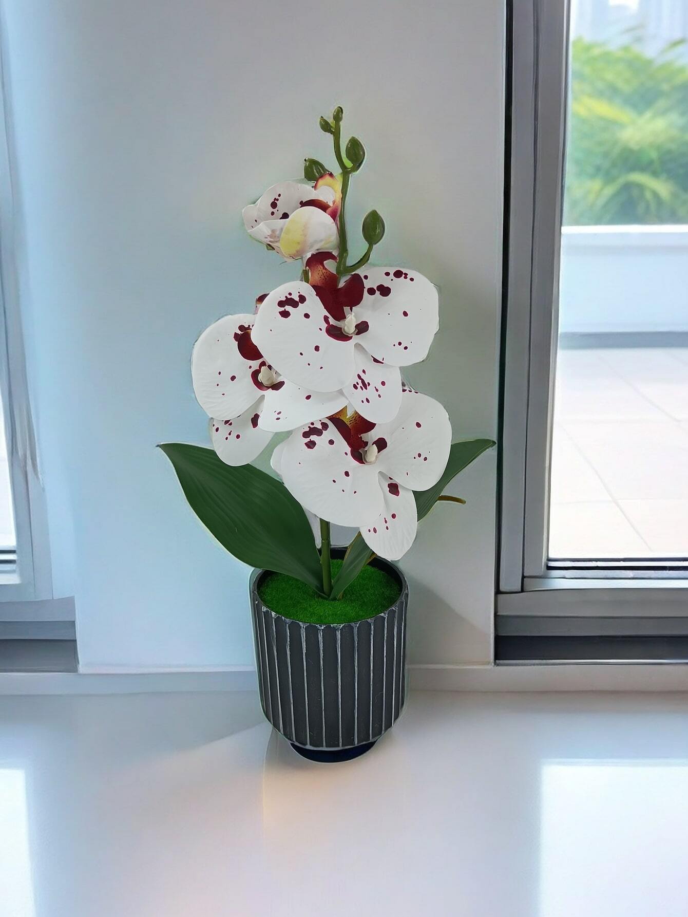 Artificial Butterfly Orchid Plant Potted, Valentine Day, Gift Gifts Birthday Graduation Home Decor Back To School Room Decor School Supplies