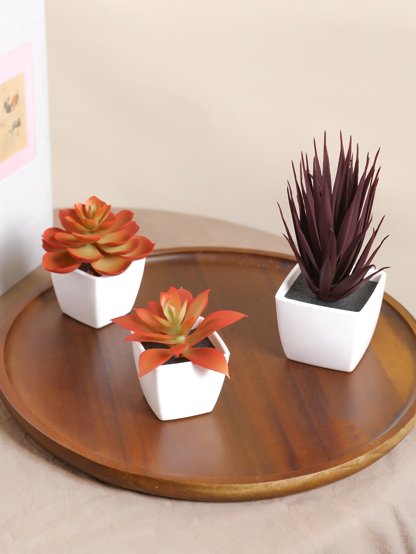 Artificial Succulent Mini Potted Plants Combination - Suitable For Shop, Home, Living Room, Bedroom, Bathroom, Desk Decor Gifts Birthday Graduation Home Decor Back To School Room Decor School Supplies