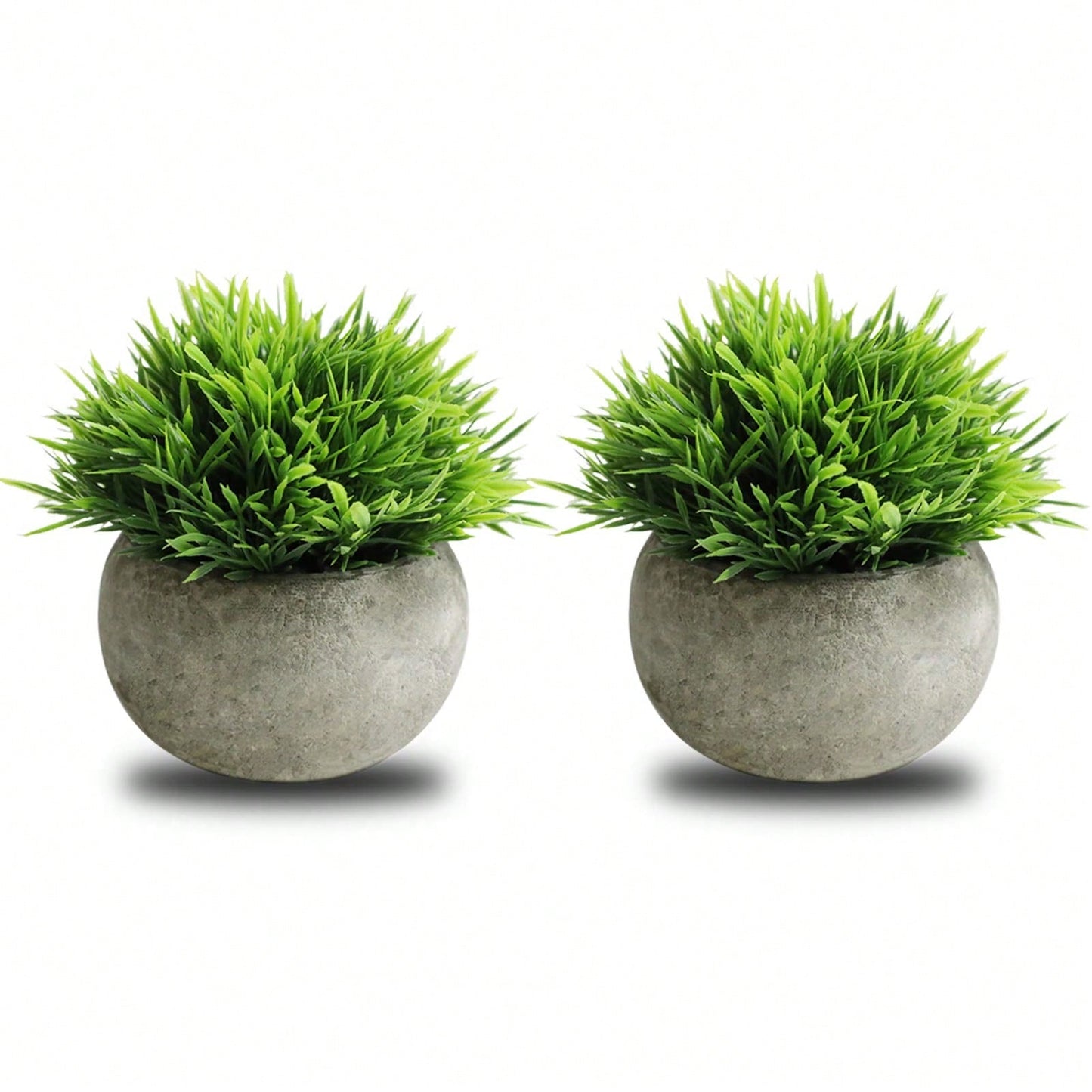 Artificial Grass Ball Potted Plants, Suitable For Decoration In Bathrooms, Windowsills And Home Offices. Multi-Functional Artificial Plants, Suitable For Celebration Activities Such As Weddings, Mother's Day And Father's Day. Cute Potted Plants