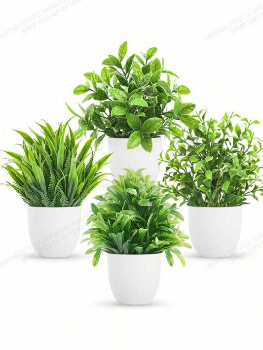 Artificial Small Potted Plants, Indoor Fake Flowers For Home Decor, Small Artificial Flowers For House, Window, Bathroom, Wall, Desk Office, Kitchen, Farm, Valentine's Day Party Decor