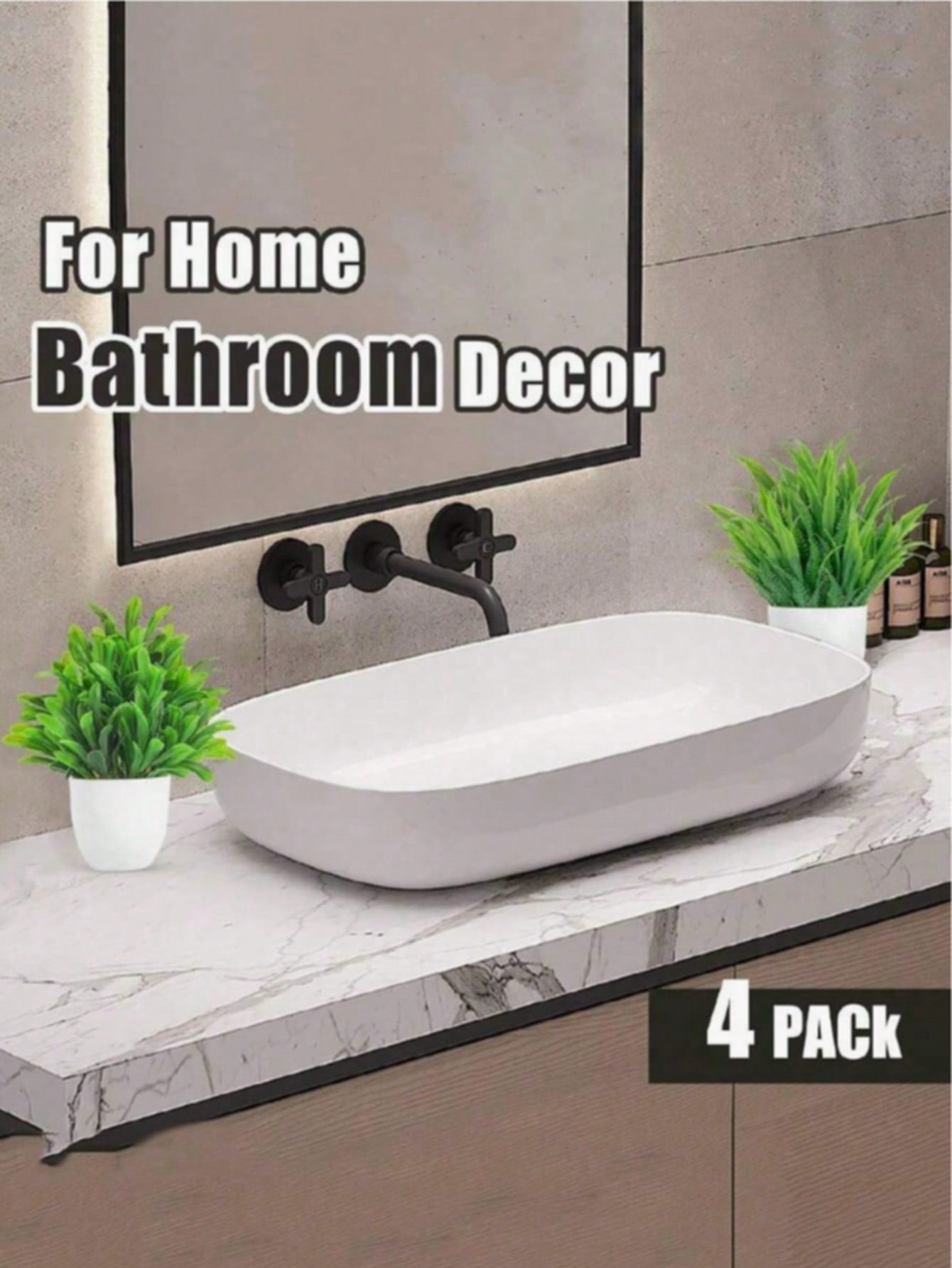 Artificial Small Potted Plants, Indoor Fake Flowers For Home Decor, Small Artificial Flowers For House, Window, Bathroom, Wall, Desk Office, Kitchen, Farm, Valentine's Day Party Decor