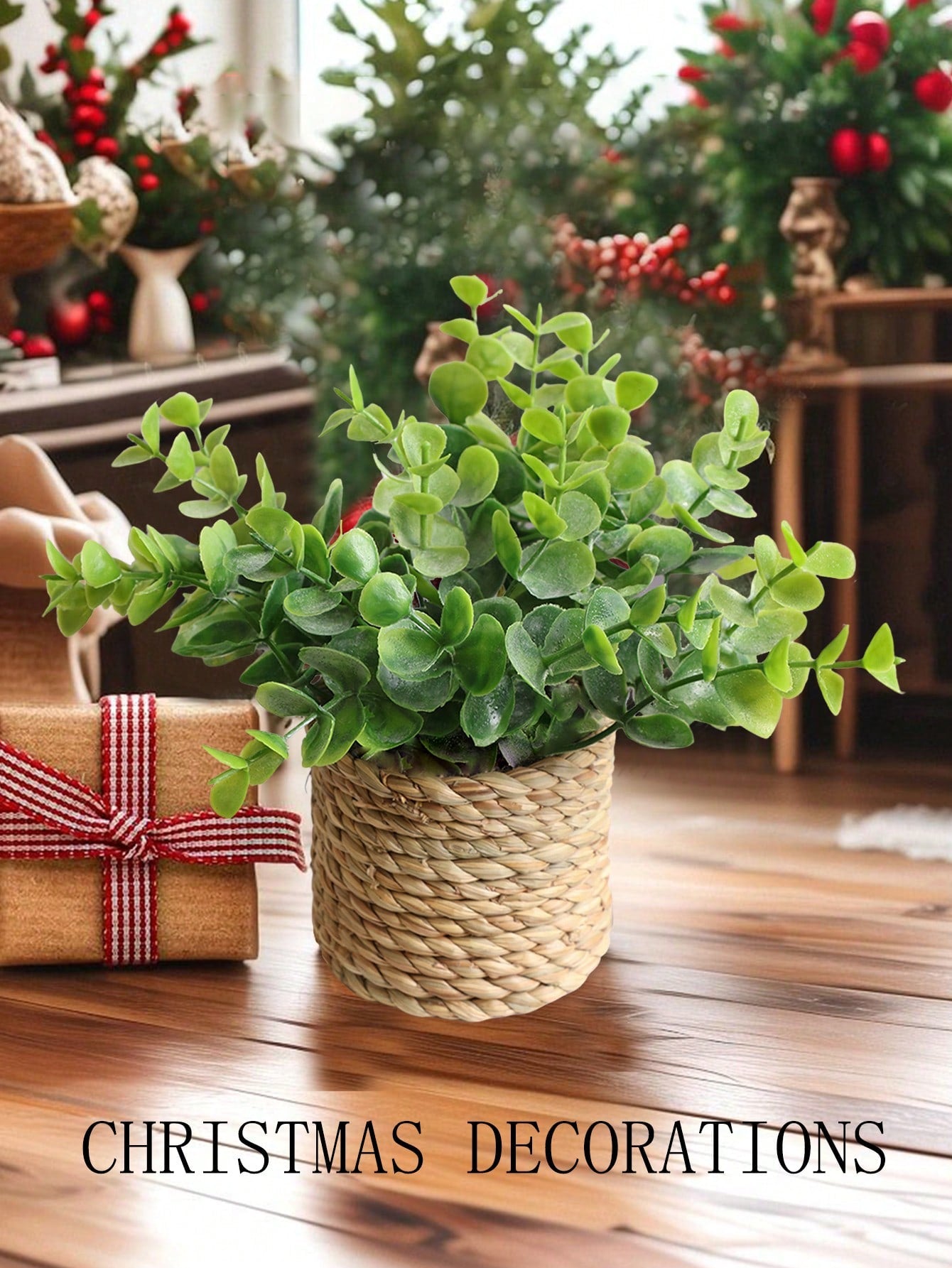 3pcs/Set Wicker Small Potted Plants, Artificial Plant Grass Mounds, Sea Grass Rope, Gifts, Artificial Plants, Grass Mounds, Green, PE Material, Polyester Fibre Material, Handmade, Wedding Season Decorations, Graduation Season Decorations