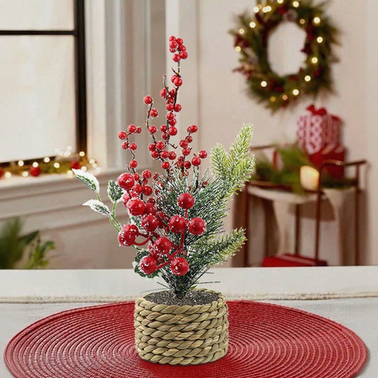 Artificial Rattan Small Potted Plants, Seaweed Rope, Three Different Bodies, Polyester Fiber Material, Desktop Decorations, School Dormitory Office Decoration, For Valentine's Day, Easter, Spring Festival Decorations Gifts Birthday Graduation Home Dec